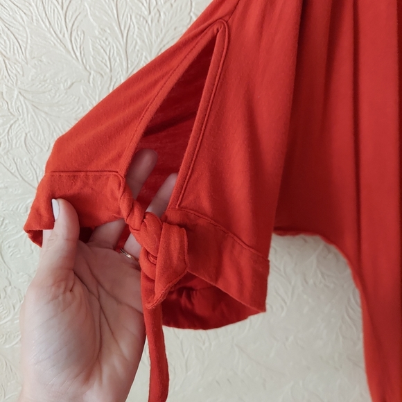 Anthropologie Akemi + Kin Twist Front Top Orange - Picture 2 of 9